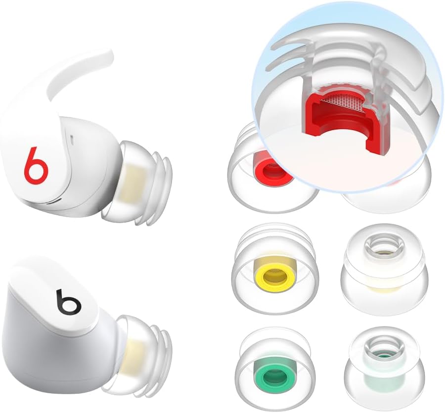 diofit  Beats Studio Buds EartipsBeats Fit Pro EartipsBeats Studio Buds + Eartips compatibles con Beats (Silicone Clear)