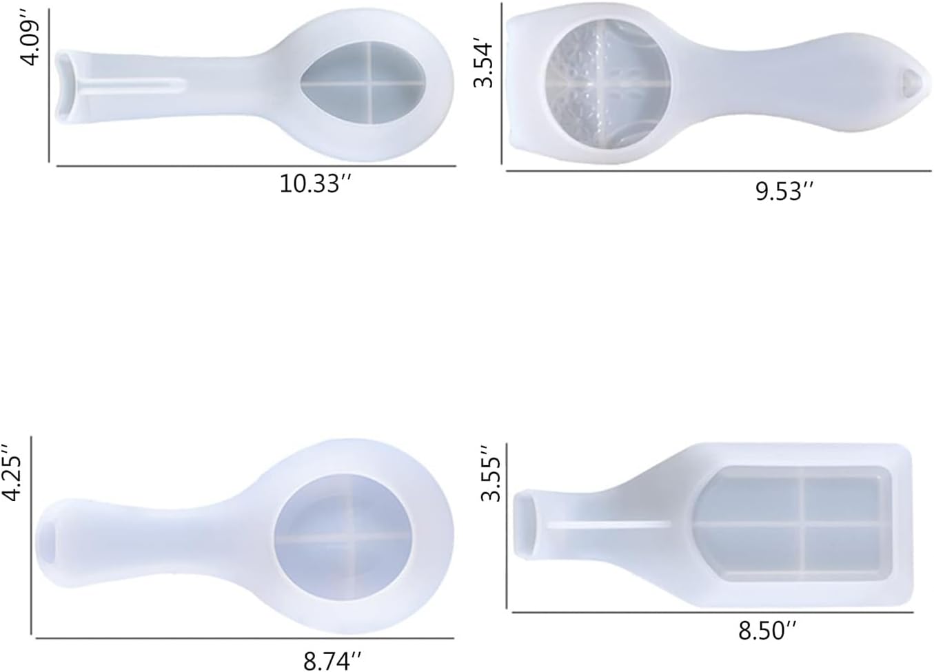 Moldes de silicona para resina,Soporte de cuchara de cristal epoxi molde,Soporte de joyería de reposo de utensilios,Molde de silicona para