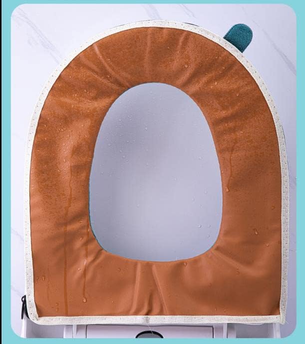 Funda de asiento de inodoro suave para baño, 2 piezas, con asa, suave, más gruesa, lavable, se adapta a todos los asientos de inodoro ovalados,