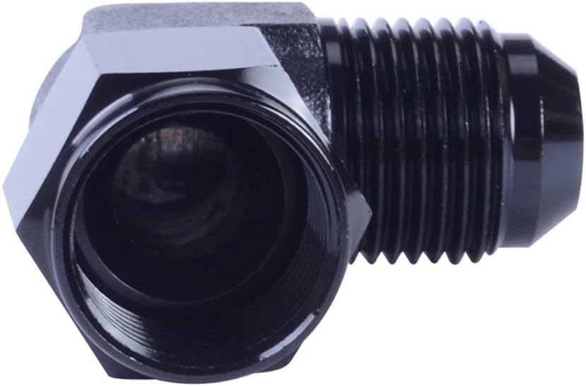 Adaptador de montaje Espeeder An para mampara, aluminio anodizado, machohembra, 90 grados, color negro, Negro