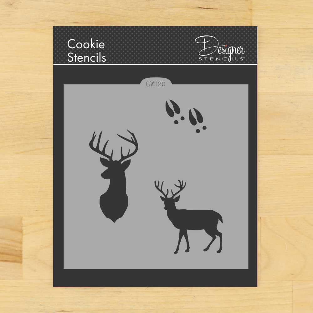Plantilla de galleta y manualidades de Deer Buck  Galleta de animales del bosque y manualidades  Plantilla reutilizable para decoración de pintura