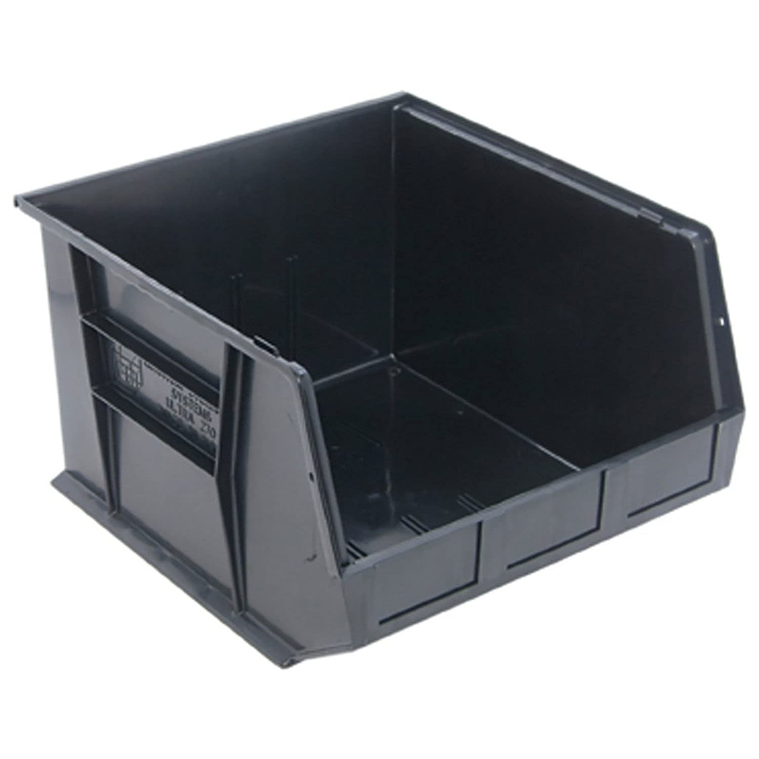 Quantum QUS270 – Cubo apilable de plástico, 16-12 x 18 x 11 pulgadas, color negro