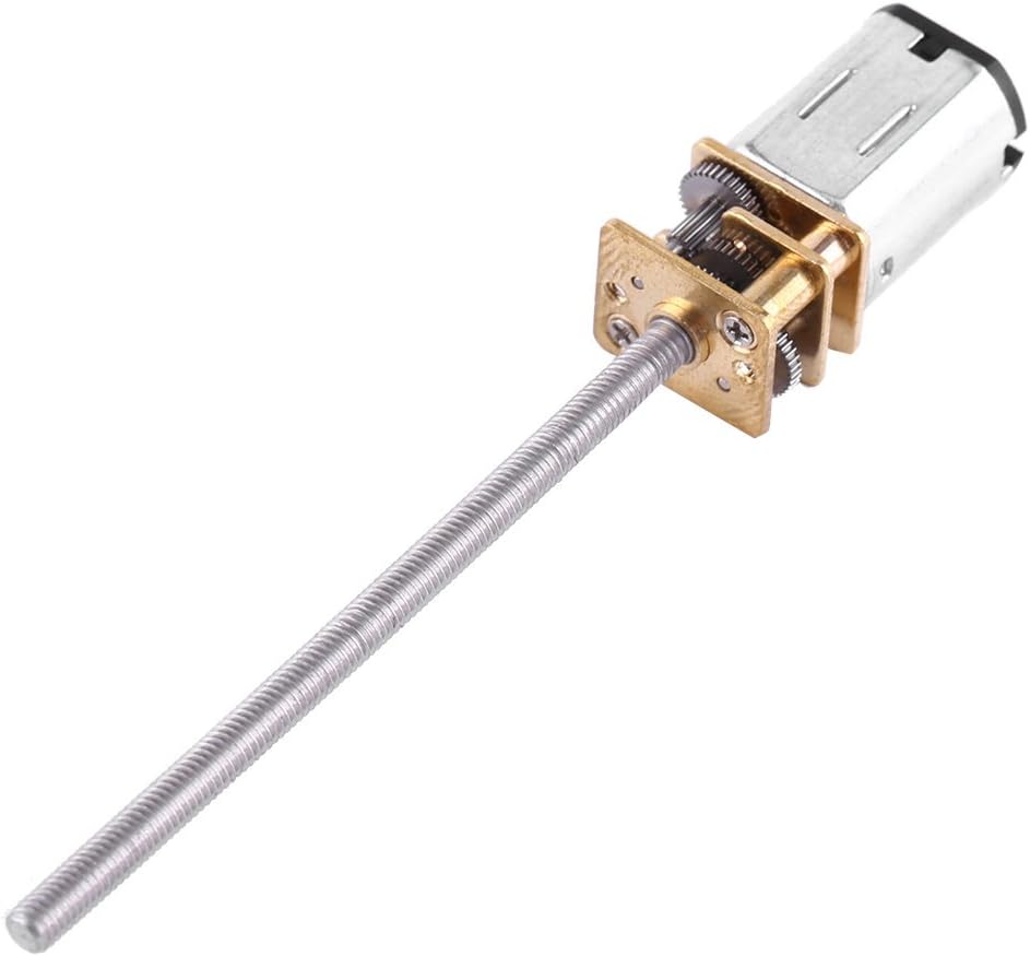 Motor de engranaje eléctrico micro DC 6V, motor de engranaje de CC de alto par 30 RPM  500 RPM, eje de salida larga (varilla roscada M3 de 2.165 in