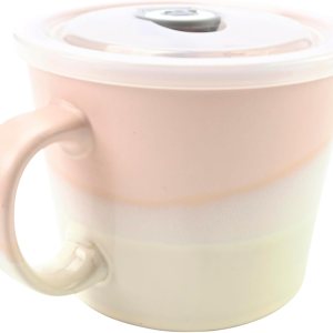 Boston Warehouse Recipiente de almacenamiento de alimentos reutilizable de 24 oz de alto, color rosa pastel Boston Warehouse Recipiente de almacenamiento de alimentos reutilizable de 24 oz de alto, color rosa pastel