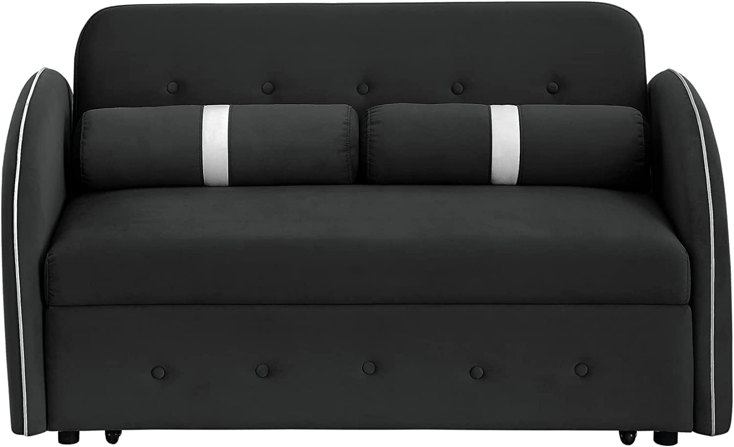Sofá biplaza convertible 3 en 1 con cama extraíble y respaldo ajustable, sillón reclinable plegable multifuncional, sillón reclinable y tapizado,