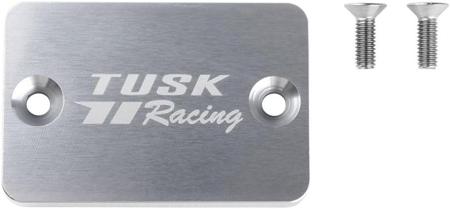Tusk Tapa de depósito de freno delantero anodizado plateado para Kawasaki Versys-X 300 2017-2020