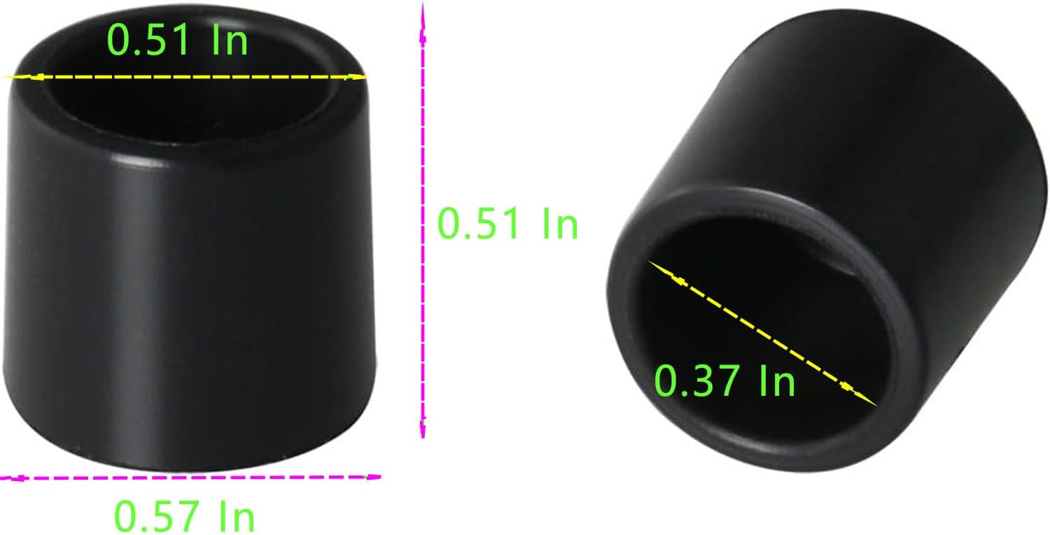 30 topes de puerta de repuesto de punta de goma de repuesto de silicona negra para tope de puerta, topes de puerta para protección de pared y piso,