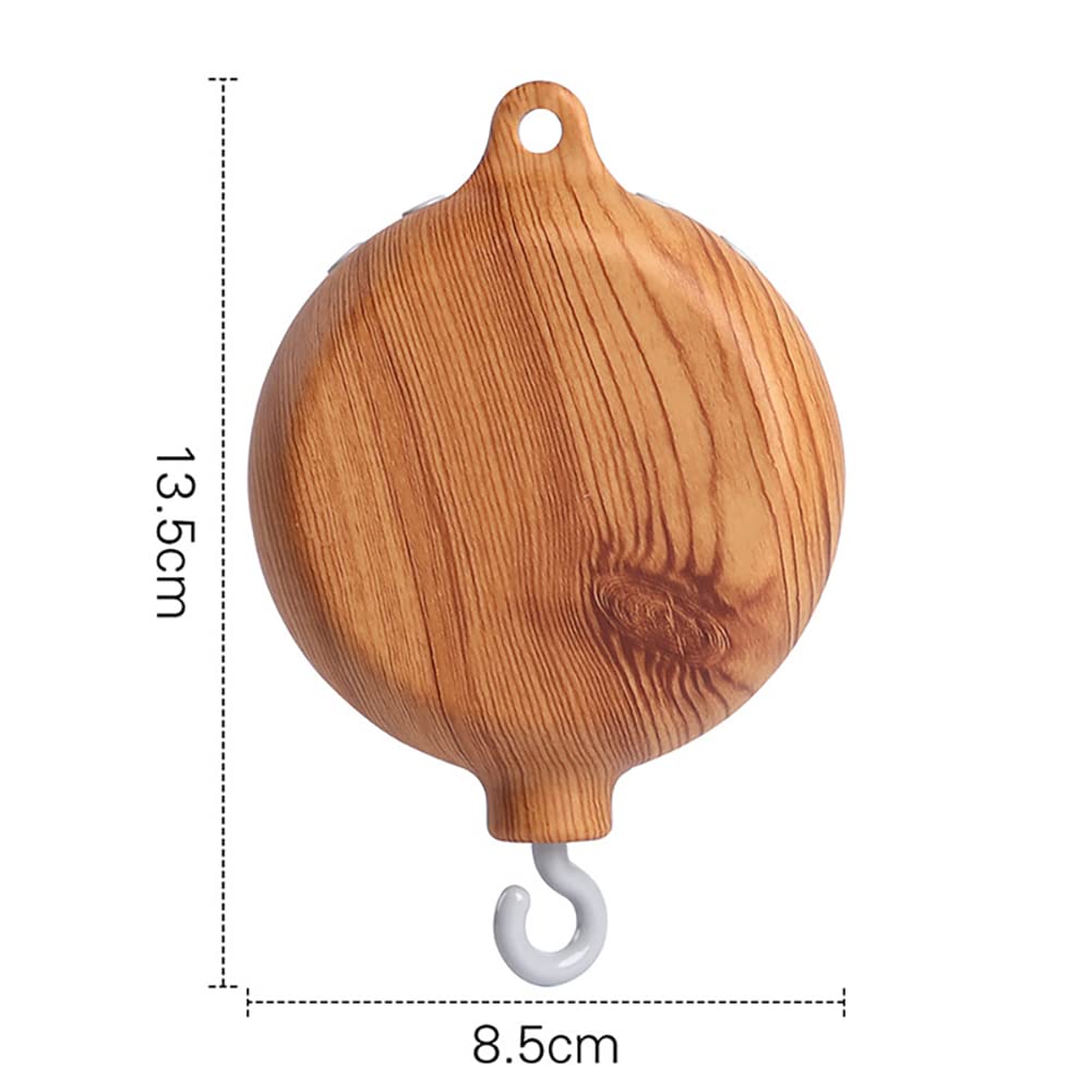 Caja de música móvil para bebés, decoración eléctrica con pilas de imitación de madera de la textura de madera de la caja de música