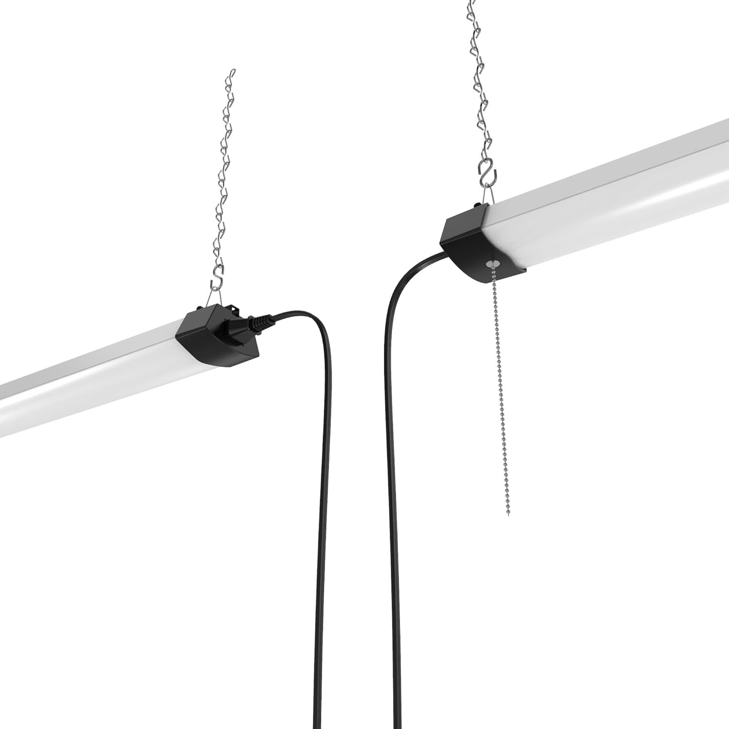 DYMOND Lámpara LED envolvente de 4 pies y 40 W con cadena de tracción, luz diurna blanca 5000 K para garaje, taller, sótano