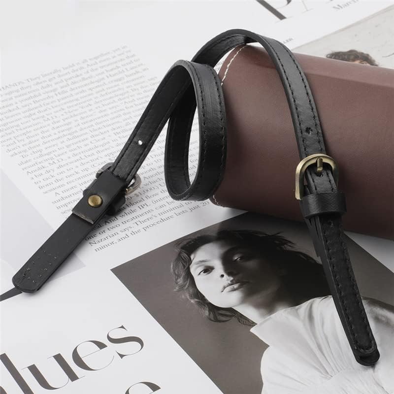 2 asas de cuero sintético para bolso, correa de hombro de cuero ajustable, correa de hombro de cuero negro, repuesto para bolso cruzado, Negro –