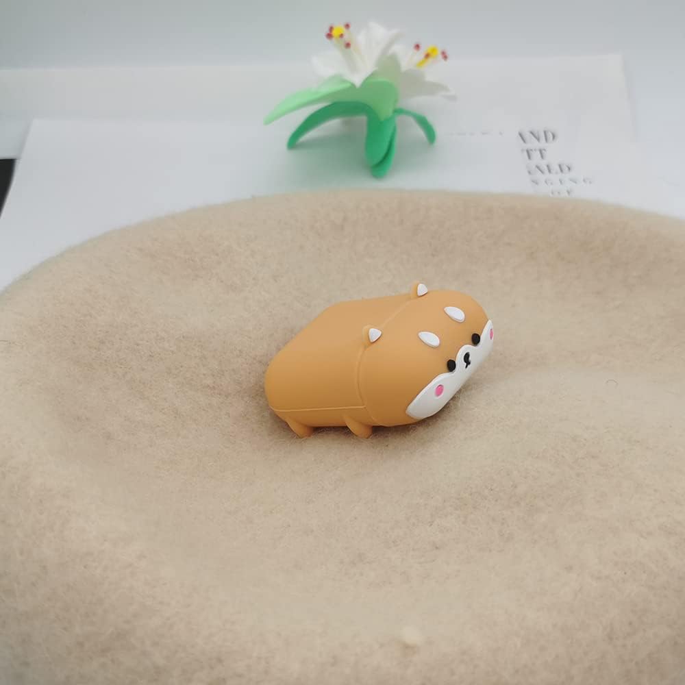 Dehoko Funda compatible con AirPods Corgi de 1 2 generación, funda protectora de silicona 3D de dibujos animados Kawaii divertido lindo diseño de