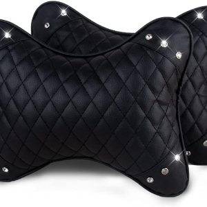 eing Almohada para el cuello del automóvil, transpirable, cojín de descanso para la cabeza y el cuello, con cristales brillantes, para relajarse, eing Almohada para el cuello del automóvil, transpirable, cojín de descanso para la cabeza y el cuello, con cristales brillantes, para relajarse,