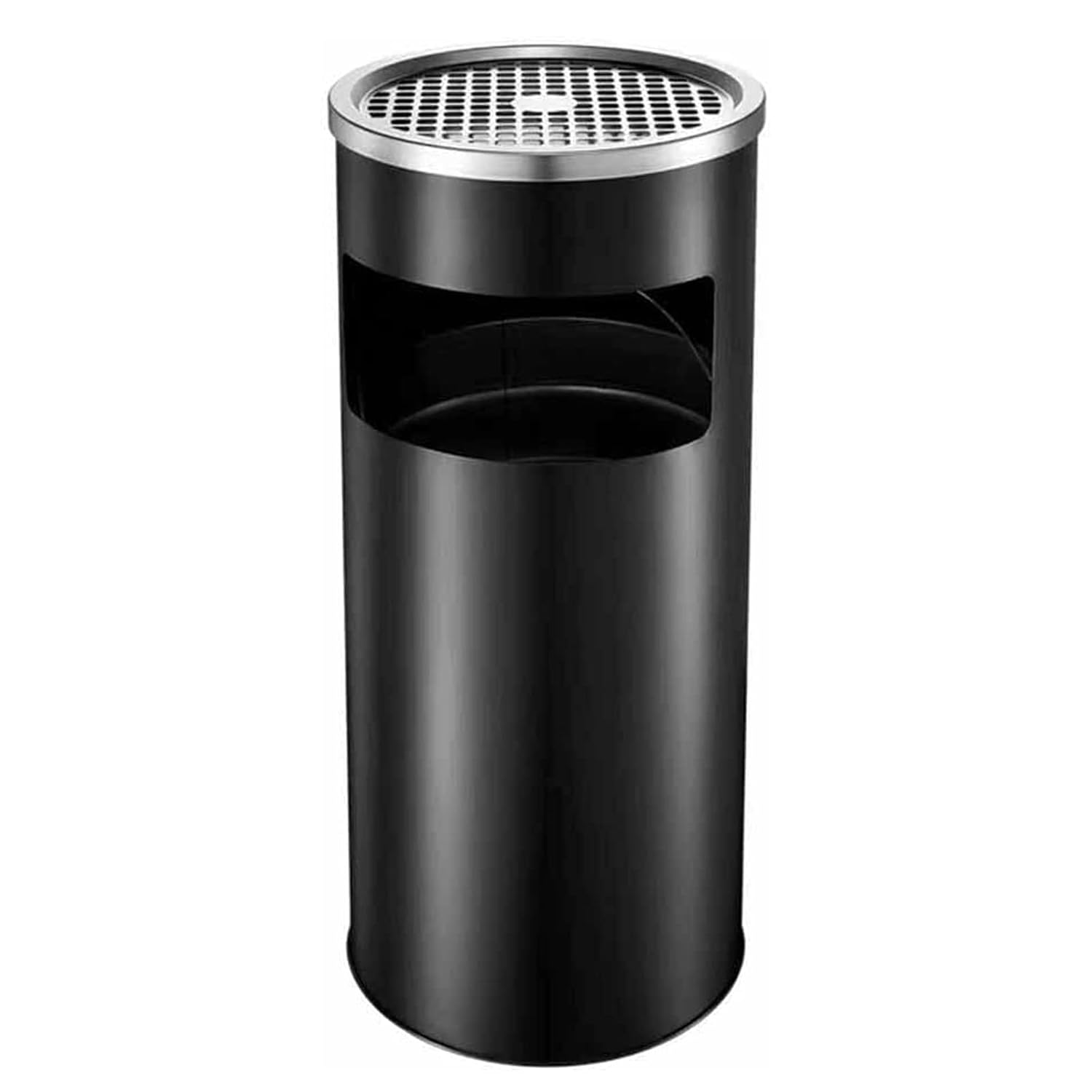 TISTIK Bote de basura – Cenicero de acero inoxidable con cubo de basura para lugares públicos, vestíbulo de hotel, contenedor de basura fácil de