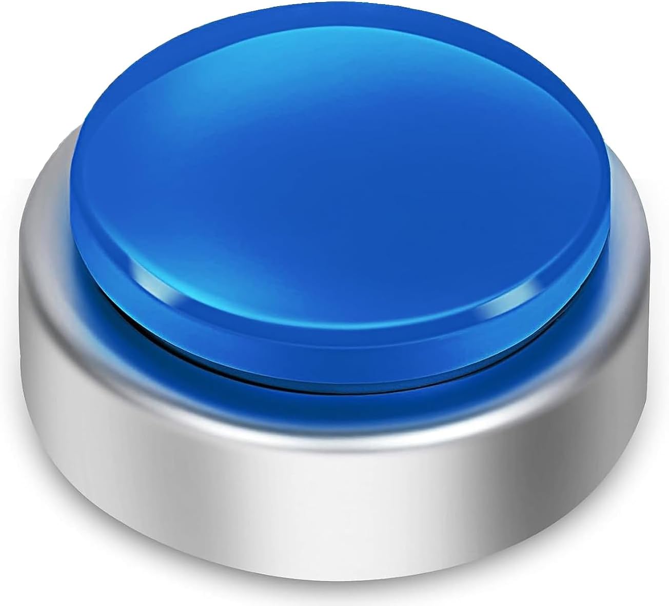 Extra Large Blue Button Talking Alarm Clock with Volume Control – Speaks The Time, Date and Day – Perfect for The Blind, Elderly or Visually