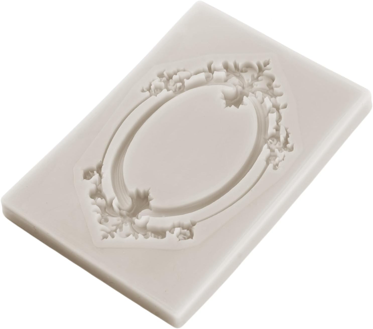 Marcos de fotos de silicona estilo barroco Curlicues Scroll Lace Photo Frame Molds Fondant Moldes para decoración de tartas, decoración de cupcakes,