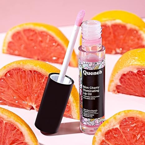 Mon Cherry – Aceite de labios iluminador (rosa)  Aceite de labios coreano con flor de cerezo, extractos de perlas y aceite de pachulí, deja los