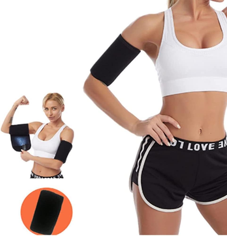 KAIEHONG – Recortadores de brazos, bandas de brazo para mujer, reductor de grasa para brazos, sauna, brazo, sudar, forma de brazo, plateado