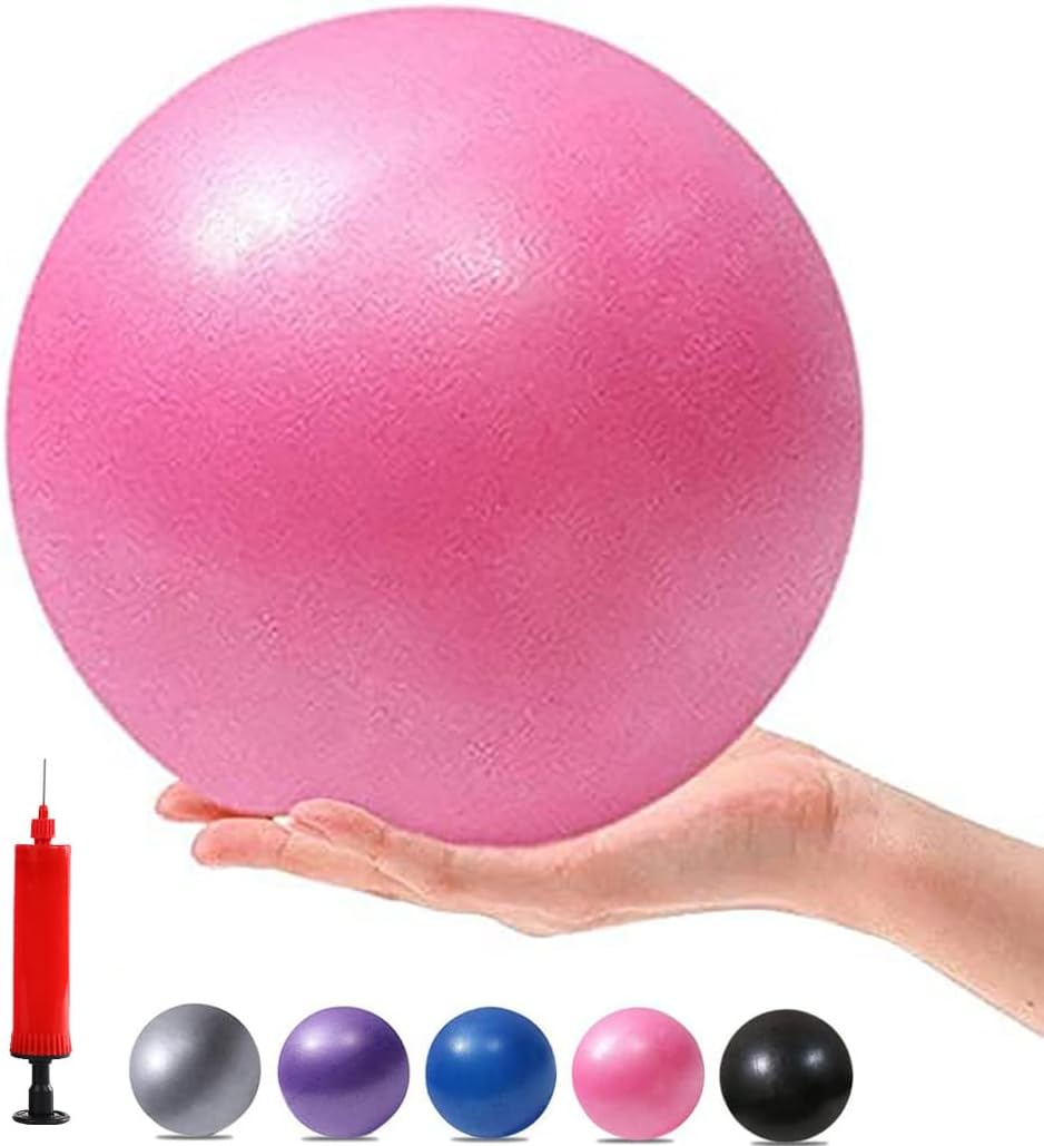 Small Pilates Ball 6 Inch Exercise Ball for Yoga Classroom Core Ball Barre Ball for Physical Therapy Balance Stretching with Pump