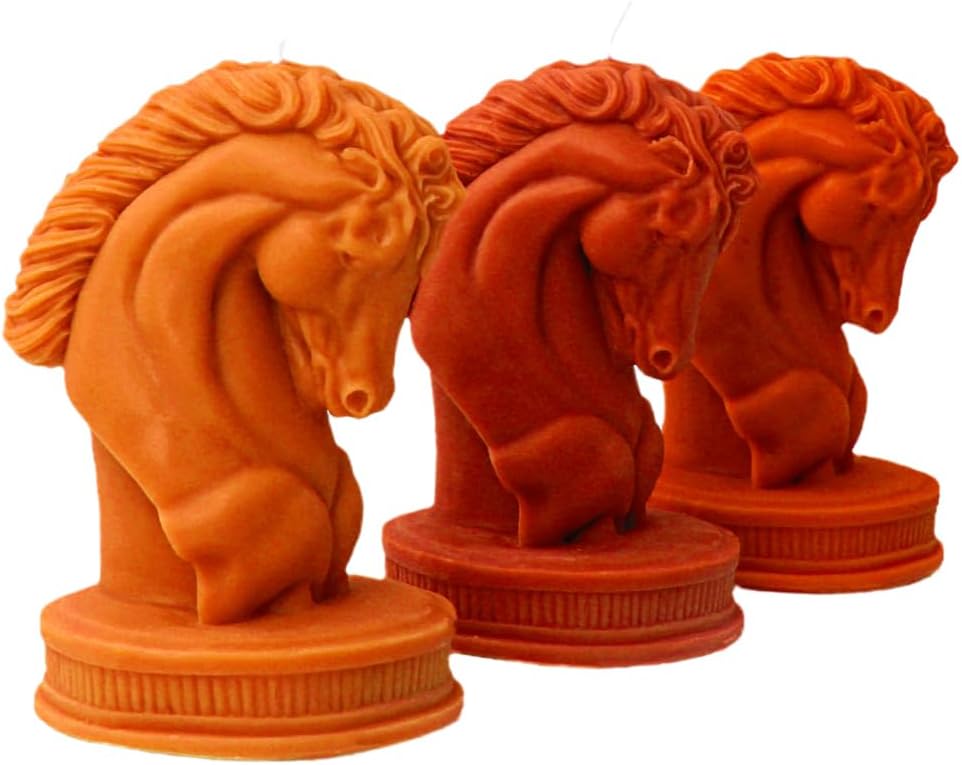 Molde de vela de cabeza de caballo, escultura de animal, poderoso semental, molde de silicona para jabón, cera de soja, resina epoxi, manualidades,