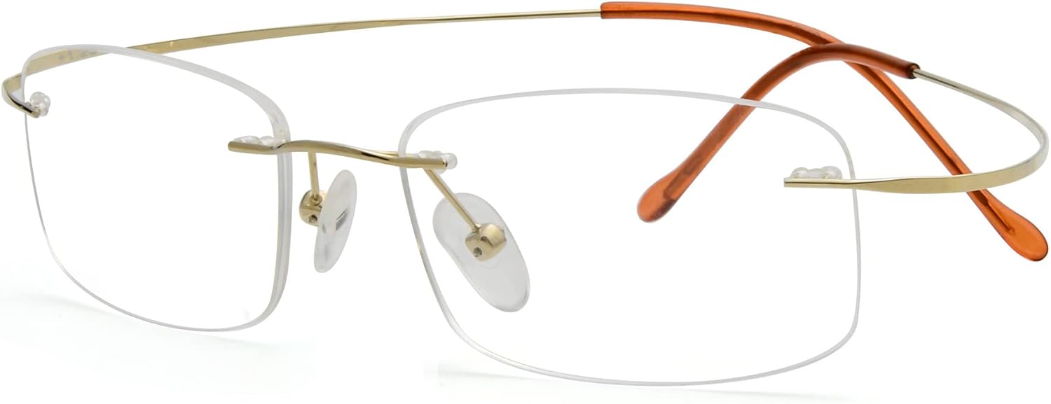 Gafas de lectura sin marco Eyekepper, en titanio, para lectores hombres y mujeres, 1