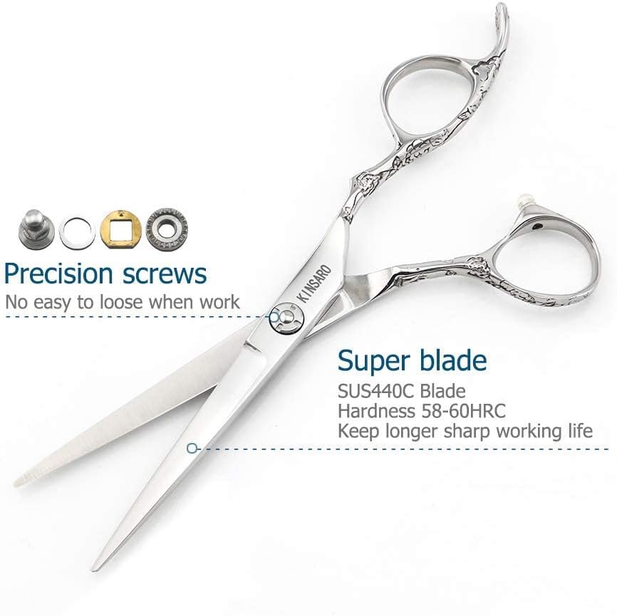 Tijeras de corte de cabello de 6 pulgadas y tijeras de adelgazamiento de cabello de 5.75 pulgadas Tijeras de peluquería Tijeras de peluquería Kinsaro