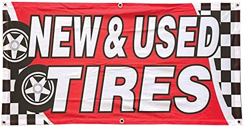 4 Less Co 2×4 Ft NUEVOS USADOS NEUMÁTICOS Banner Tela Sign rb