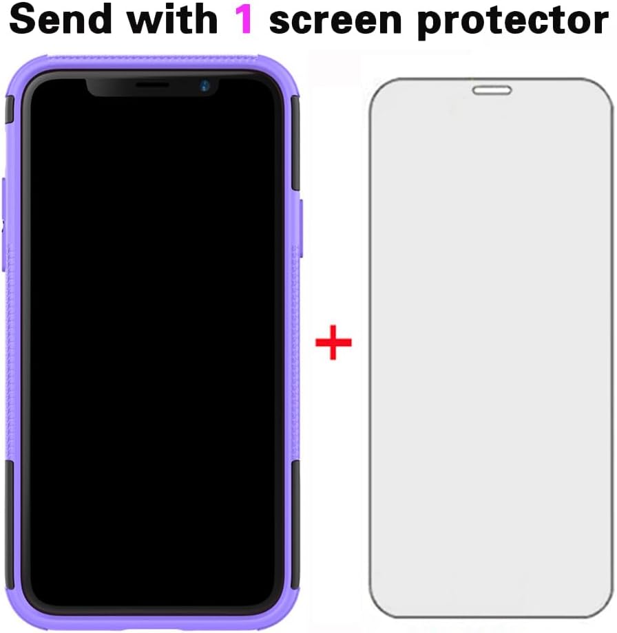 Asuwish Funda protectora para iPhone XR 6.1 con protector de pantalla de vidrio templado, híbrida, resistente, funda protectora para iPhone XR