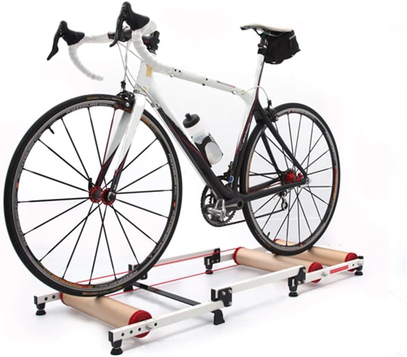 DIYTuning – Rodillos de bicicleta ajustables para bicicleta, soporte plegable para interiores, para el hogar, bicicleta de montaña, con resistencia