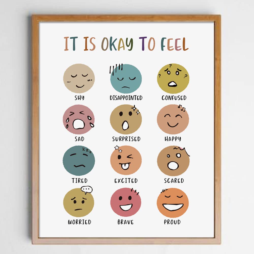 It Is Okay To Feel, Boho Classroom Decor, Mental Health, Playroom Decor, Child Art, Back To School, Teacher Gifts, Classroom Decor, Classroom Wall