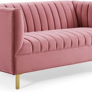 Modway Shift Channel – Sofá biplaza, color rosa polvoriento Modway Shift Channel – Sofá biplaza, color rosa polvoriento