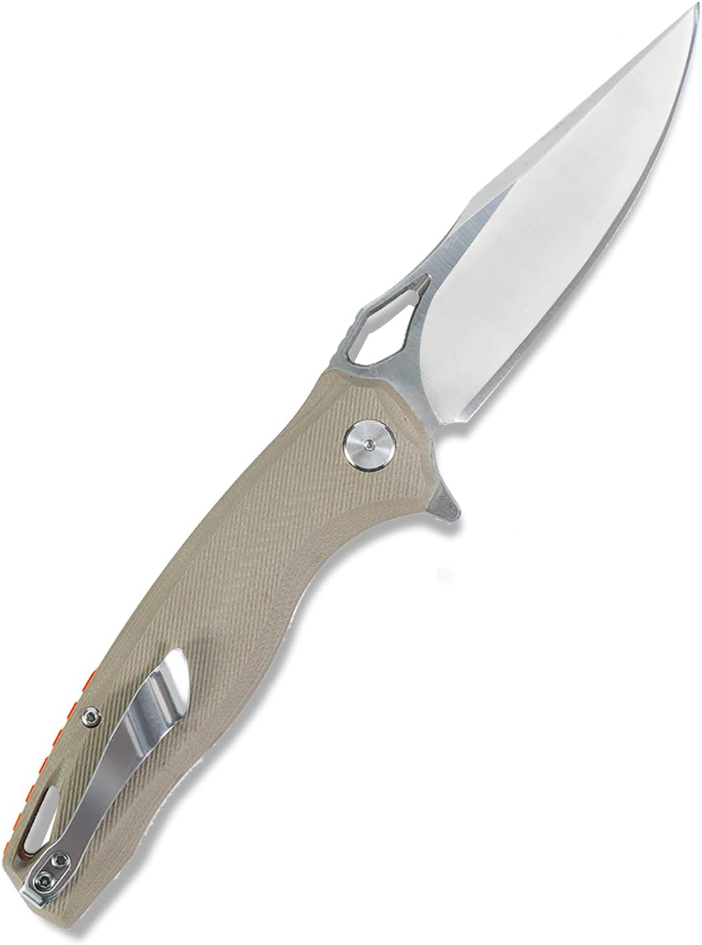 Cuchillo de bolsillo plegable para exteriores con clip, cuchillos tácticos asistidos por resorte para senderismo, caza y campamento, cuchillo de