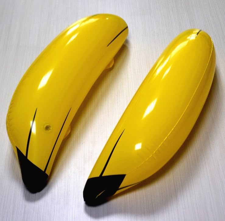 4 accesorios inflables de plátano, incluye 3 plátanos de 23 pulgadas, 1 plátano de 70 pulgadas, globos de plátano para decoraciones de fiesta,
