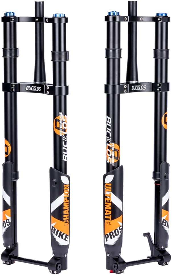 BUCKLOS Fat Tire 5.0 2026 pulgadas Air Electric Mountain Bike Horquilla de suspensión invertida, eje pasante de 0.591 x 5.906 in, 1407.087 in,
