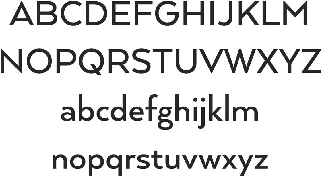 Letras comerciales modernas de Wayfinding (A-Z) – Letra flotante o empotrada – Caracteres mayúsculas y minúsculas – 14 colores y 7 tamaños de letras