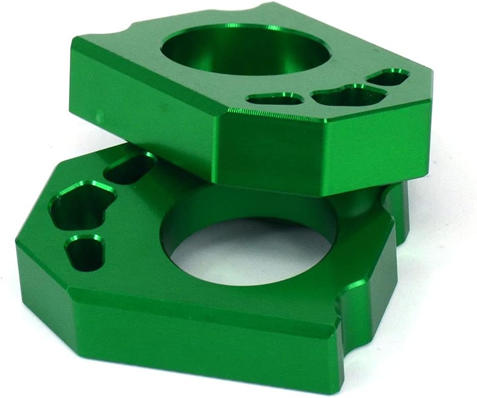JFG RACING Ajustador de cadena de ejes traseros CNC para KX125 KX250 03-08 KX250F 04-16 KX450F 06-16 KLX450R 08-15