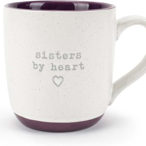 Elanze Designs Sisters By Heart – Taza de café de cerámica de 13 onzas, color morado moteado Elanze Designs Sisters By Heart – Taza de café de cerámica de 13 onzas, color morado moteado