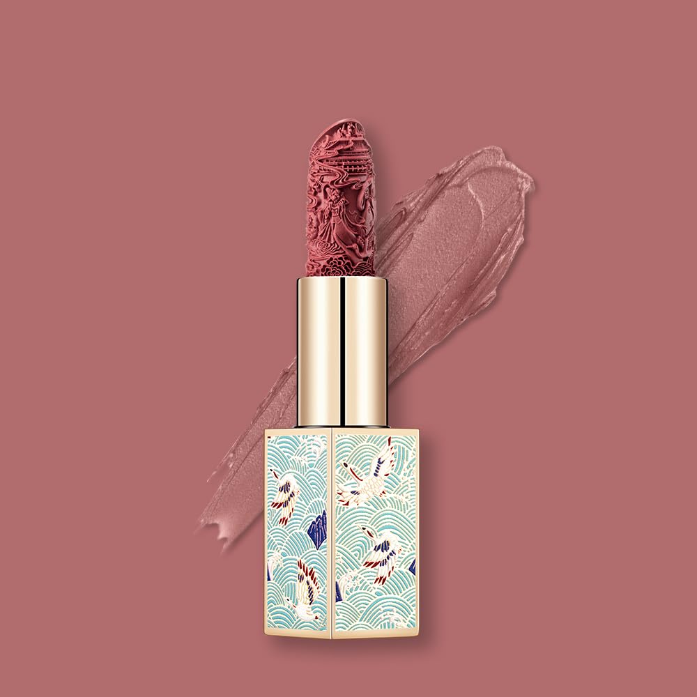 Catkin Rouge – Lápiz labial mate, impermeable, de larga duración, hidratante, suave, 0.13 onzas, estilo chino (C.168)