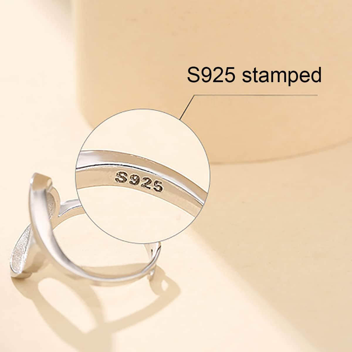 Anillo de copa de bisel ajustable de plata de ley 925 para montaje de 567.589.511.50.610 in, ajuste de cabujón redondo, base de anillo hecho a mano,