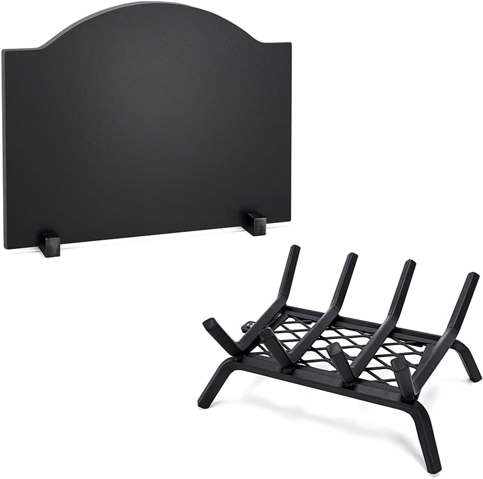 Fireback de 22″ para chimenea, rejillas de chimenea de 14 pulgadas