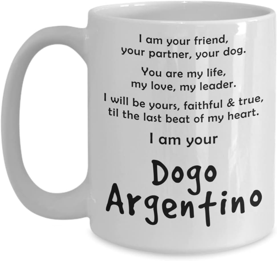Dogo Argentino Mug Funny And Cute Mugs White 11oz 15oz Ceramic Tea Coffee Cup