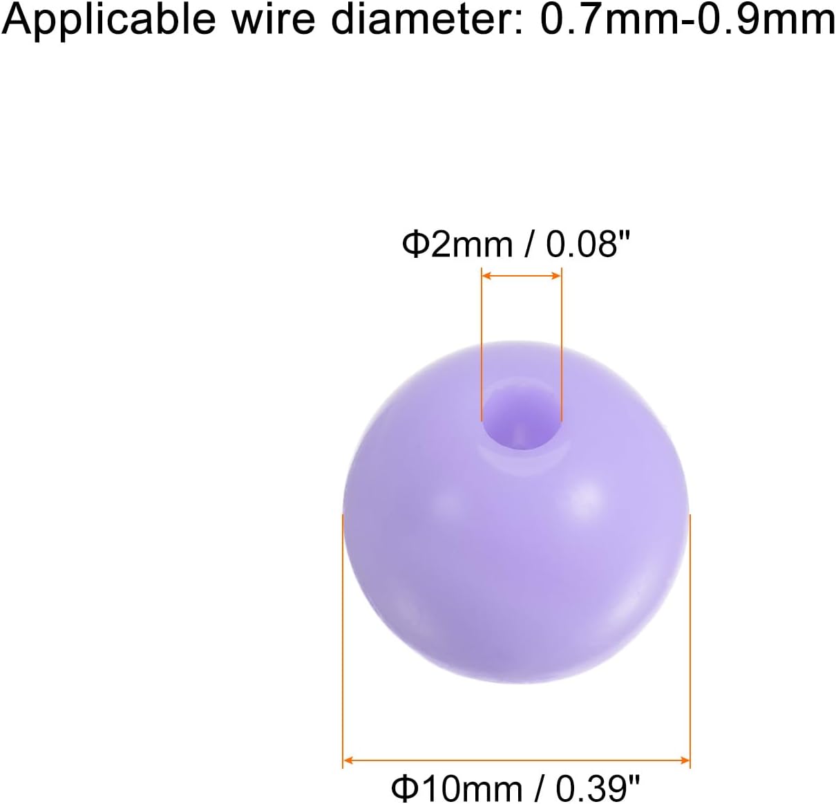 HARFINGTON 900 cuentas redondas de acrílico de 0.394 pulgadas sueltas de burbujas para manualidades, colores dulces surtidos para manualidades,