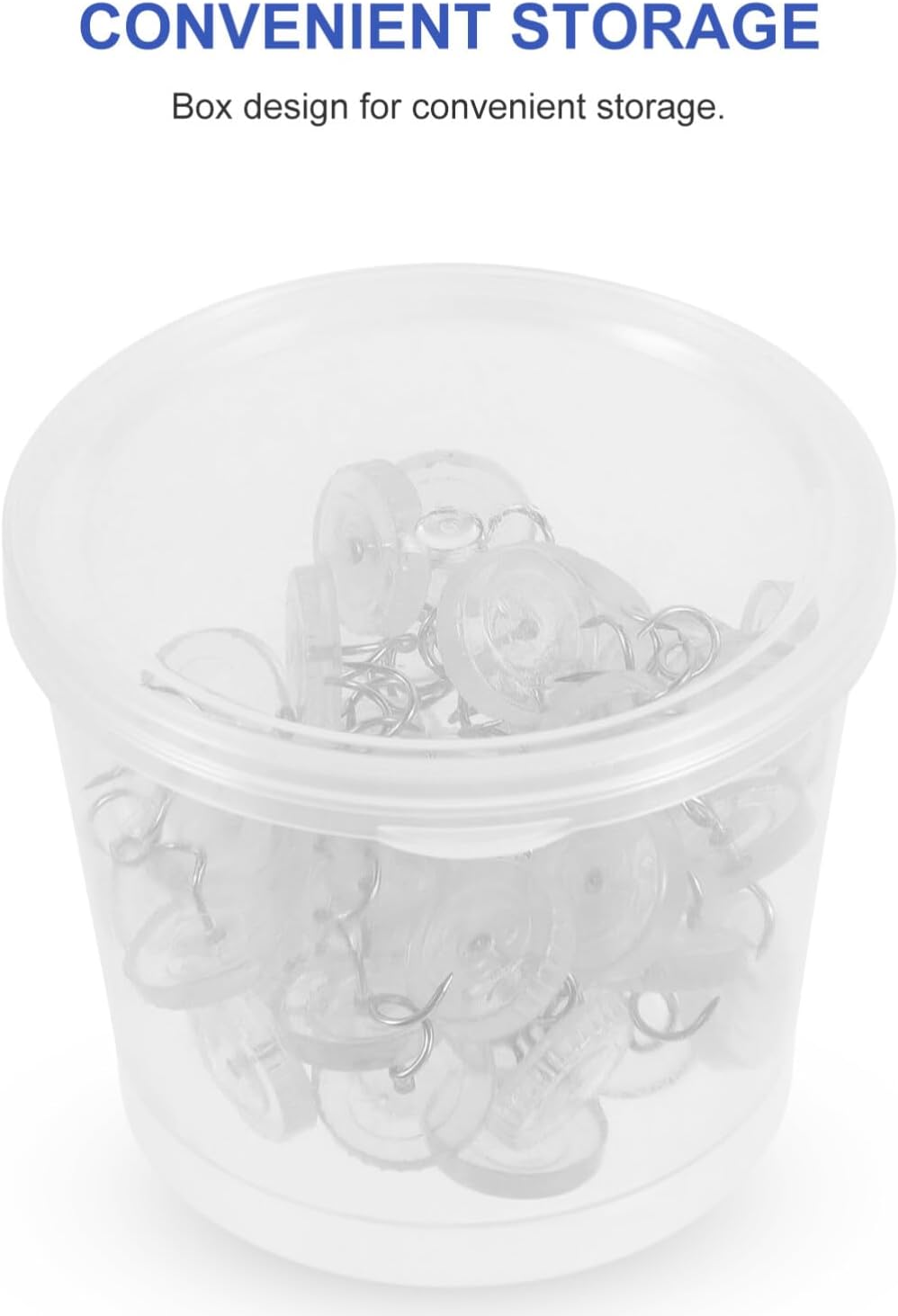 EXCEART 50 alfileres giratorios de cabeza transparente para falda de cama, pasadores giratorios para sujetar tachuelas de tapicería para fundas y