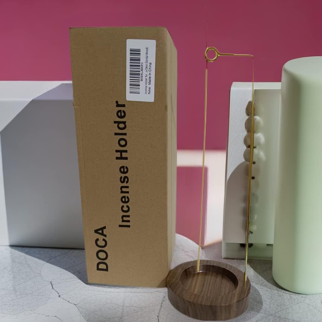 Soporte para incienso, soporte para palo de incienso anti-ceniza voladora con colector de cenizas de vidrio extraíble, soporte para quemador de