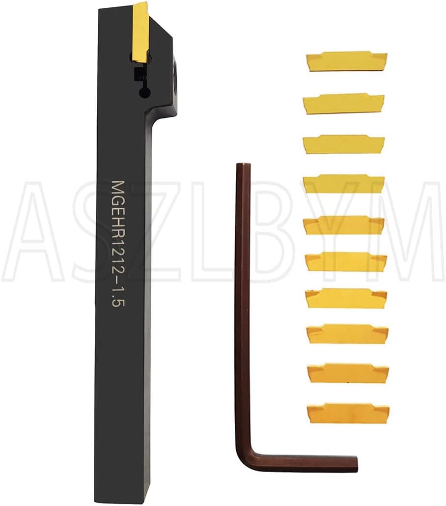 Soporte de herramienta de ranurado para torno MGEHR1212-1.5 con 11 piezas MGMN150-G insertos de ranurado de carburo indexables