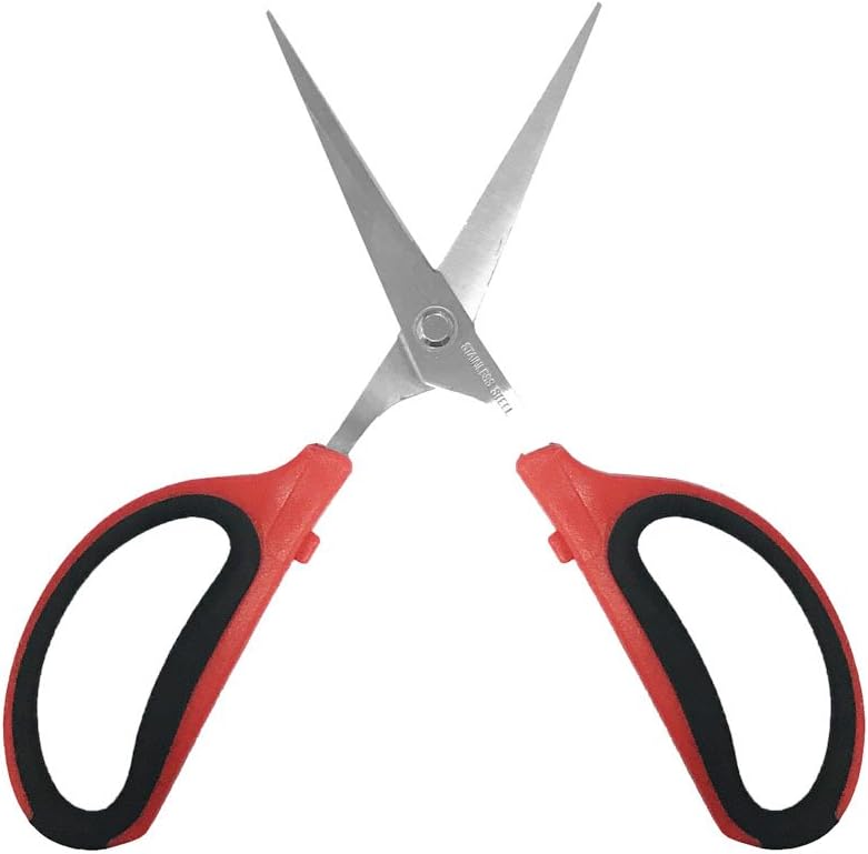 Bonsái – Tijeras de podar rectas de 2.362 in, tijeras de podar con micropuntas, para jardín hidropónico, con asas de color aleatorio a través de