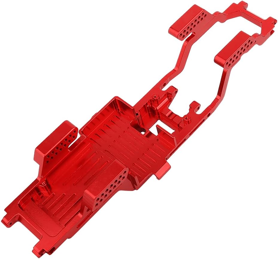 TRX4M Kit de marco de chasis de metal integrado para 118 RC Crawler TRX4-M Accesorios de pieza de actualización (rojo)