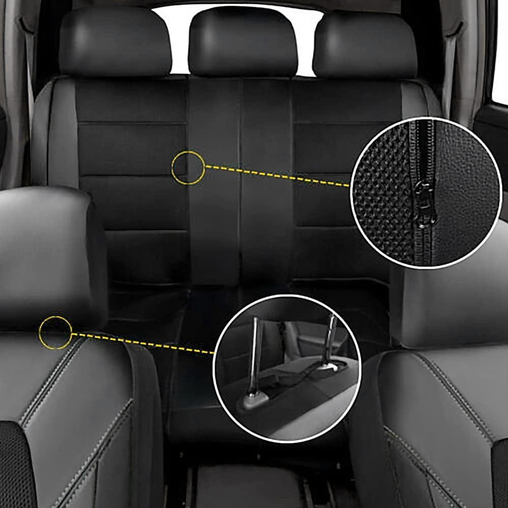 Asiento delantero de coche para Mazda 2 Mazda2 2007-2019 5 asientos, piel sintética + funda de asiento de tela, cómoda funda de asiento de