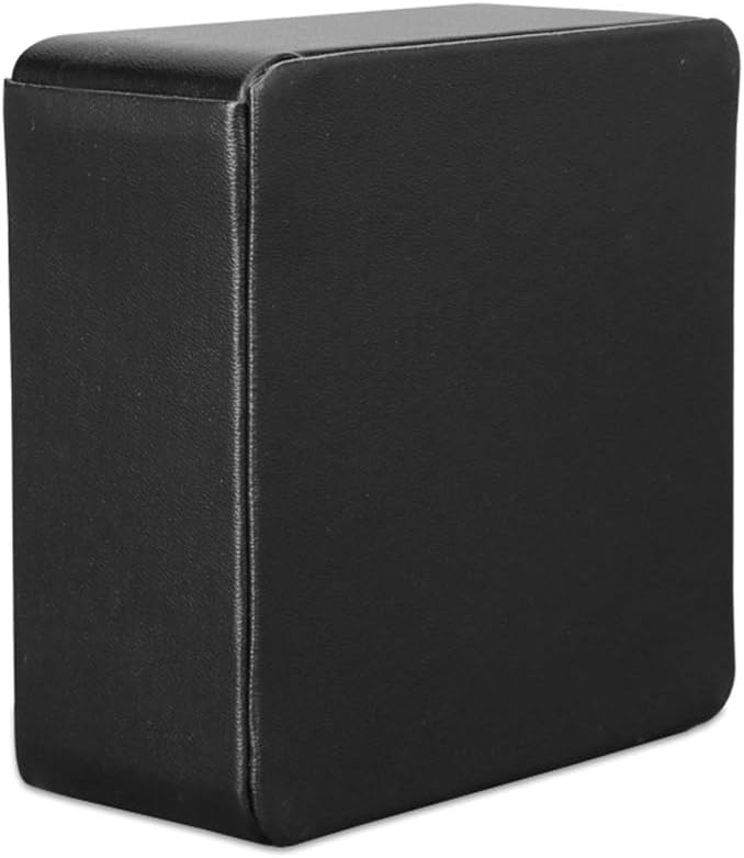 KINGFOM Tarjetero de piel sintética, organizador de tarjetas de nombre, soporte para tarjetas de escritorio, capacidad para 60 tarjetas (negro, A)