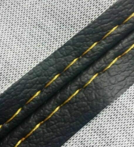 Autoguru Console Armrest Cover Sliding Leather Made for Hyundai Elantra 17-20 Yellow Stitch