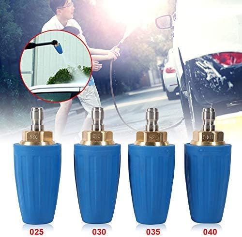 Boquilla turbo para lavadora a presión, boquilla giratoria de 3000 psi, kit universal de puntas de boquilla de pulverización de 14 pulgadas (2.5 GPM)